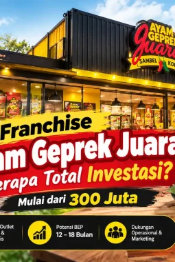 Franchise Ayam Geprek Juara berapa total investasi?