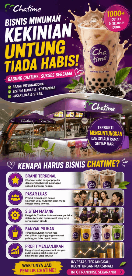 Harga Resmi Franchise Chatime 2026: Cepat Balik Modal!