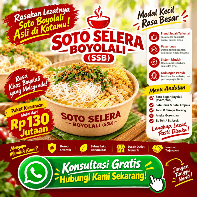 Peluang Kemitraan Soto Selera Boyolali